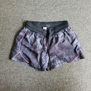Grey and pink running shorts